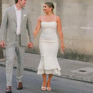 LIKELY White Midi Dress Size 8